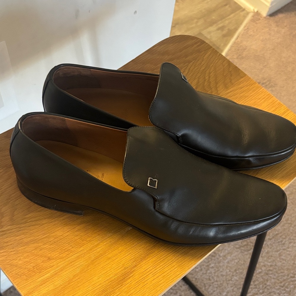 Bally Men's Classic Black Leather Slip-Ons